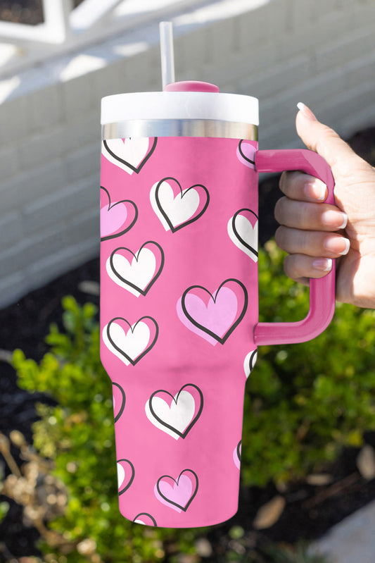 Rose Red Heart 40oz Tumbler