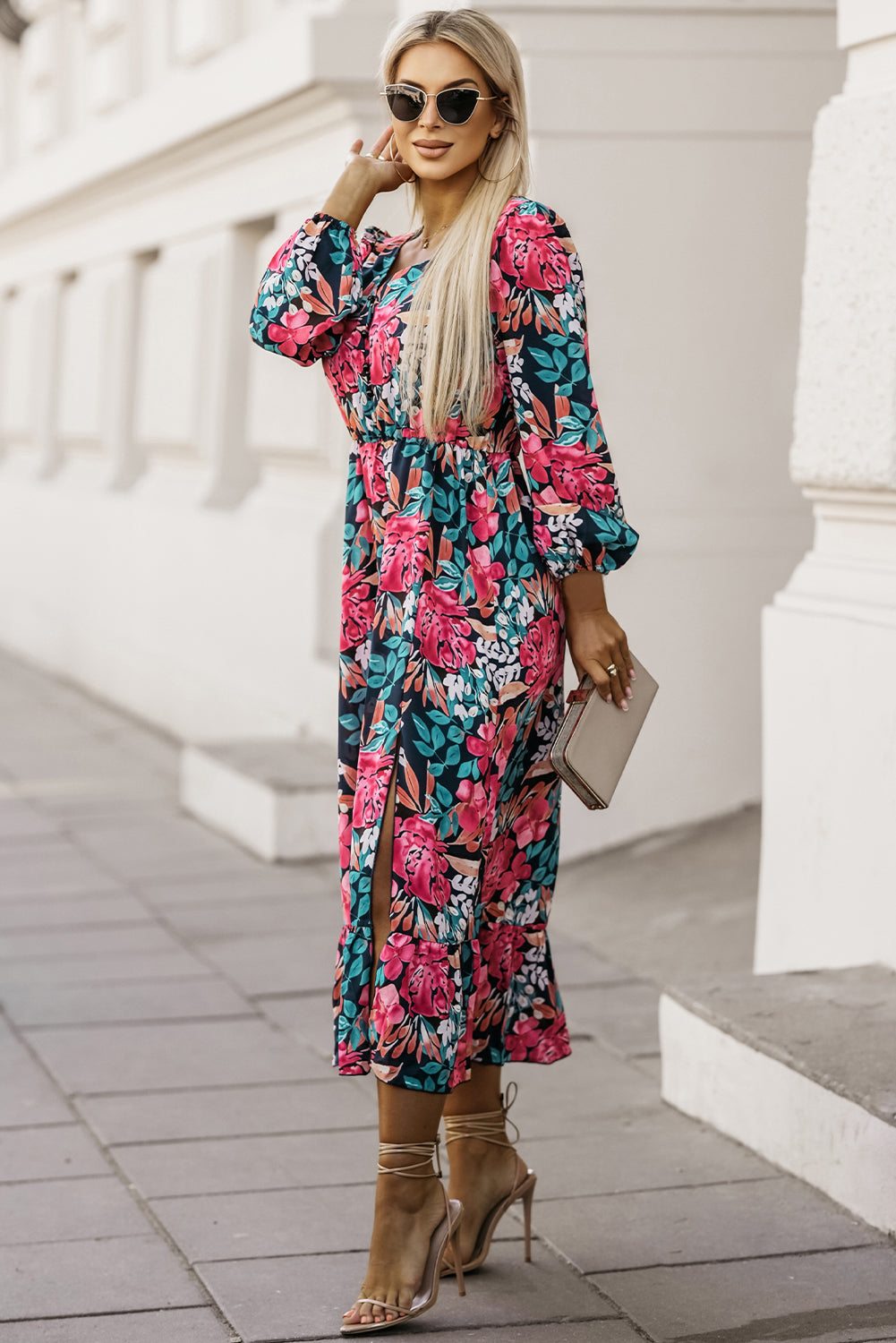 Long Sleeve Floral Dress