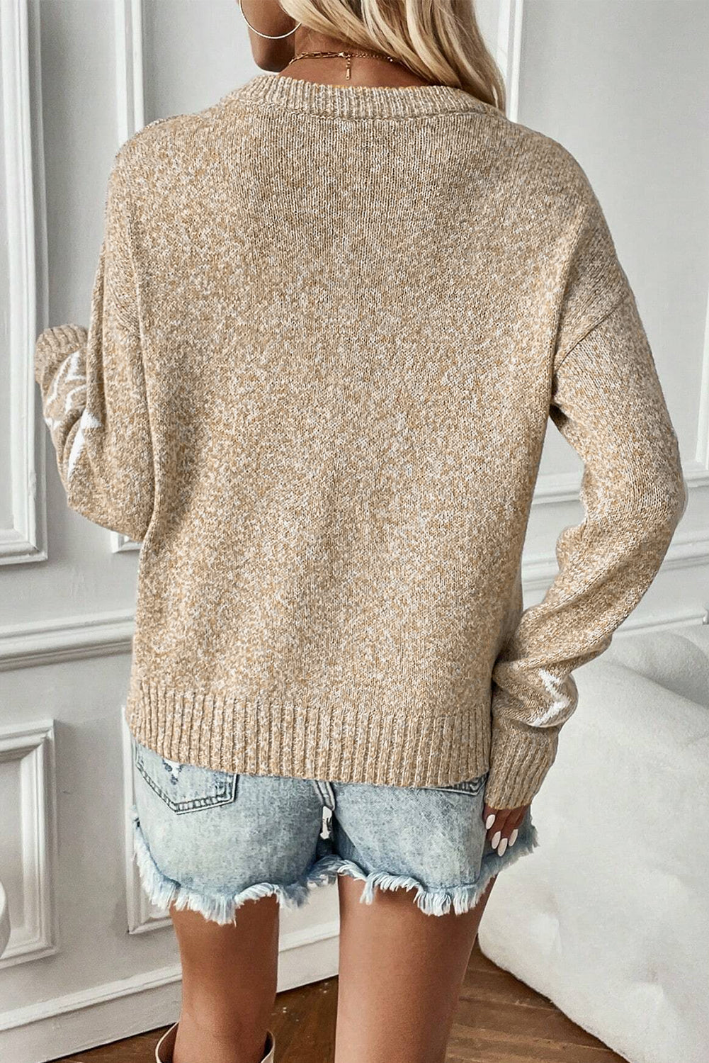 Khaki Star Sweater