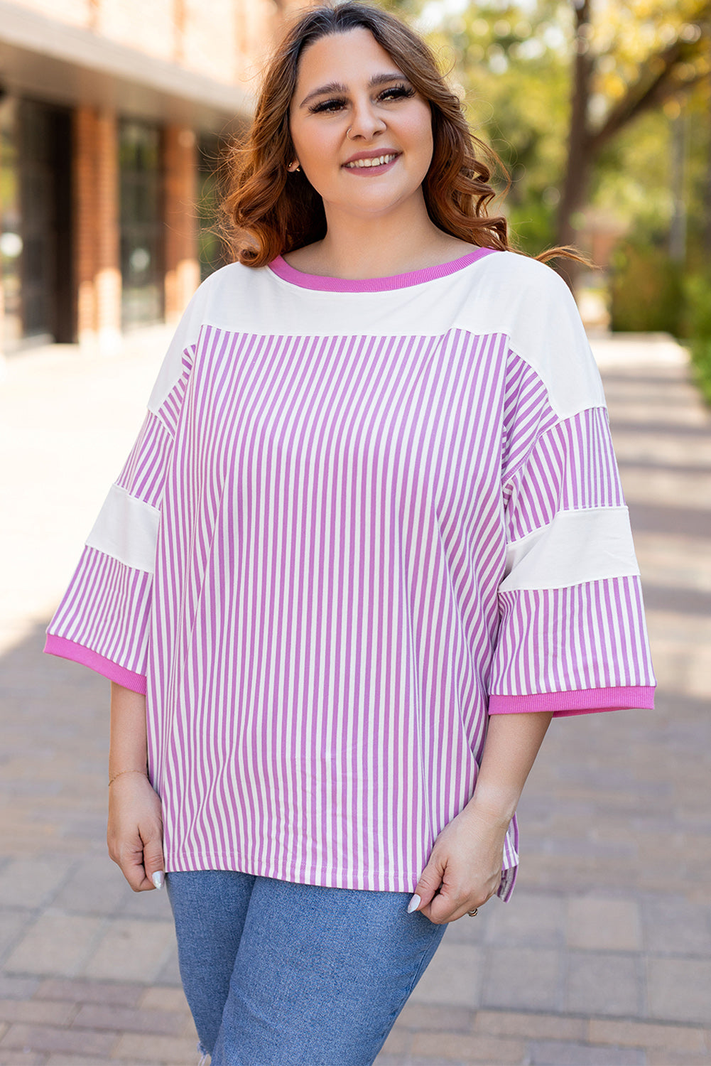 Plus Size Stripe Top