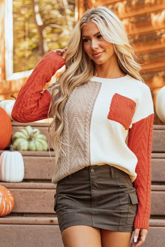 Flame Colorblock Sweater