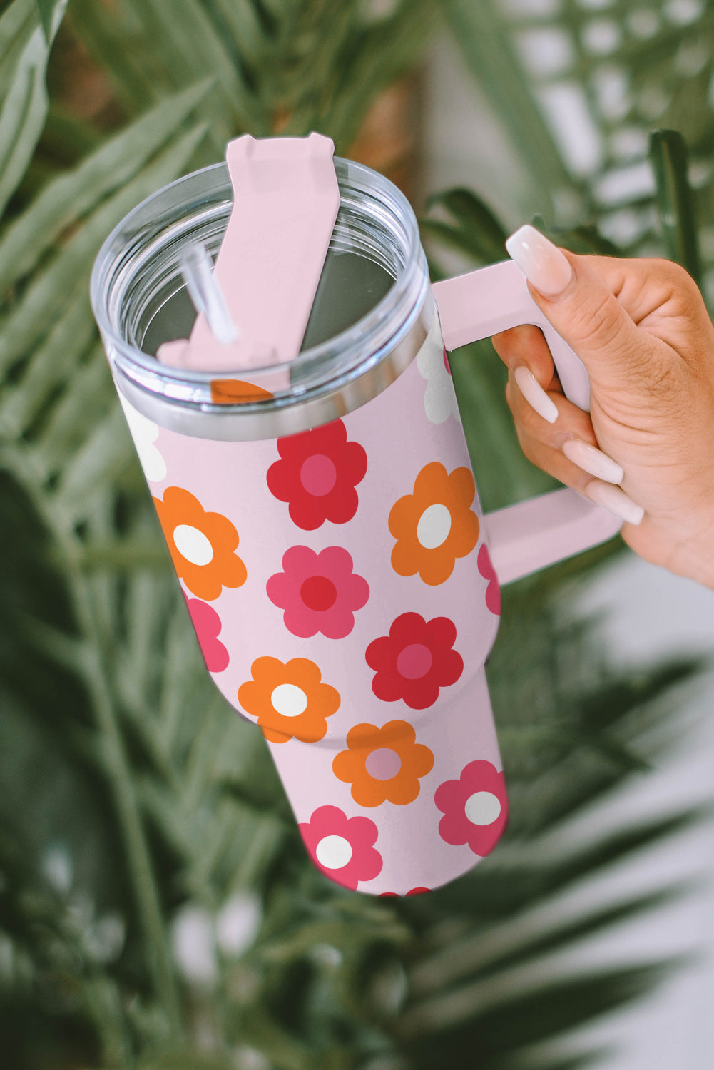 Multicolor Flower 40oz Tumbler