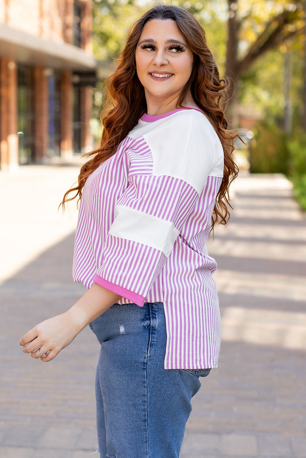 Plus Size Stripe Top