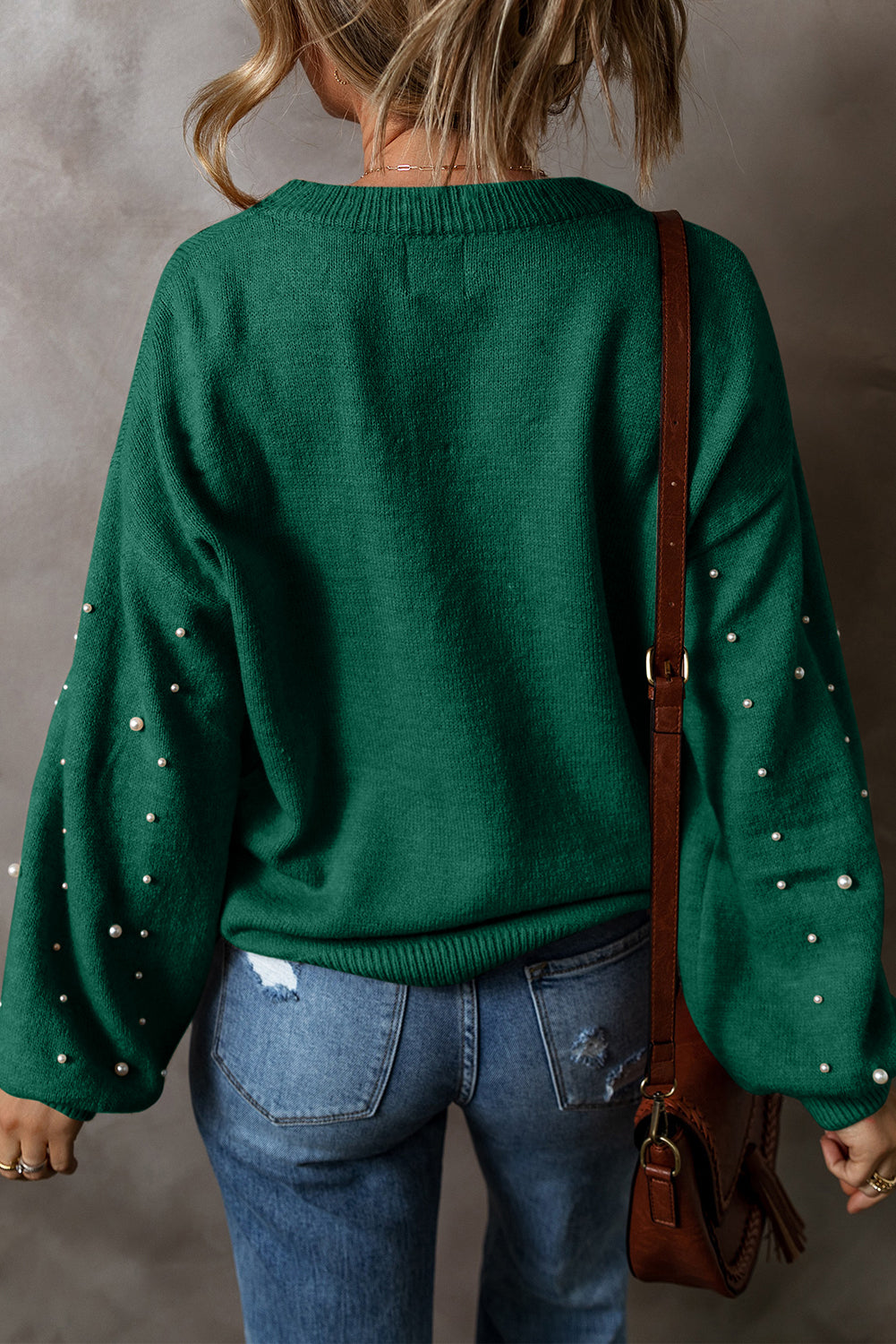 Evergreen Pearled Sweater