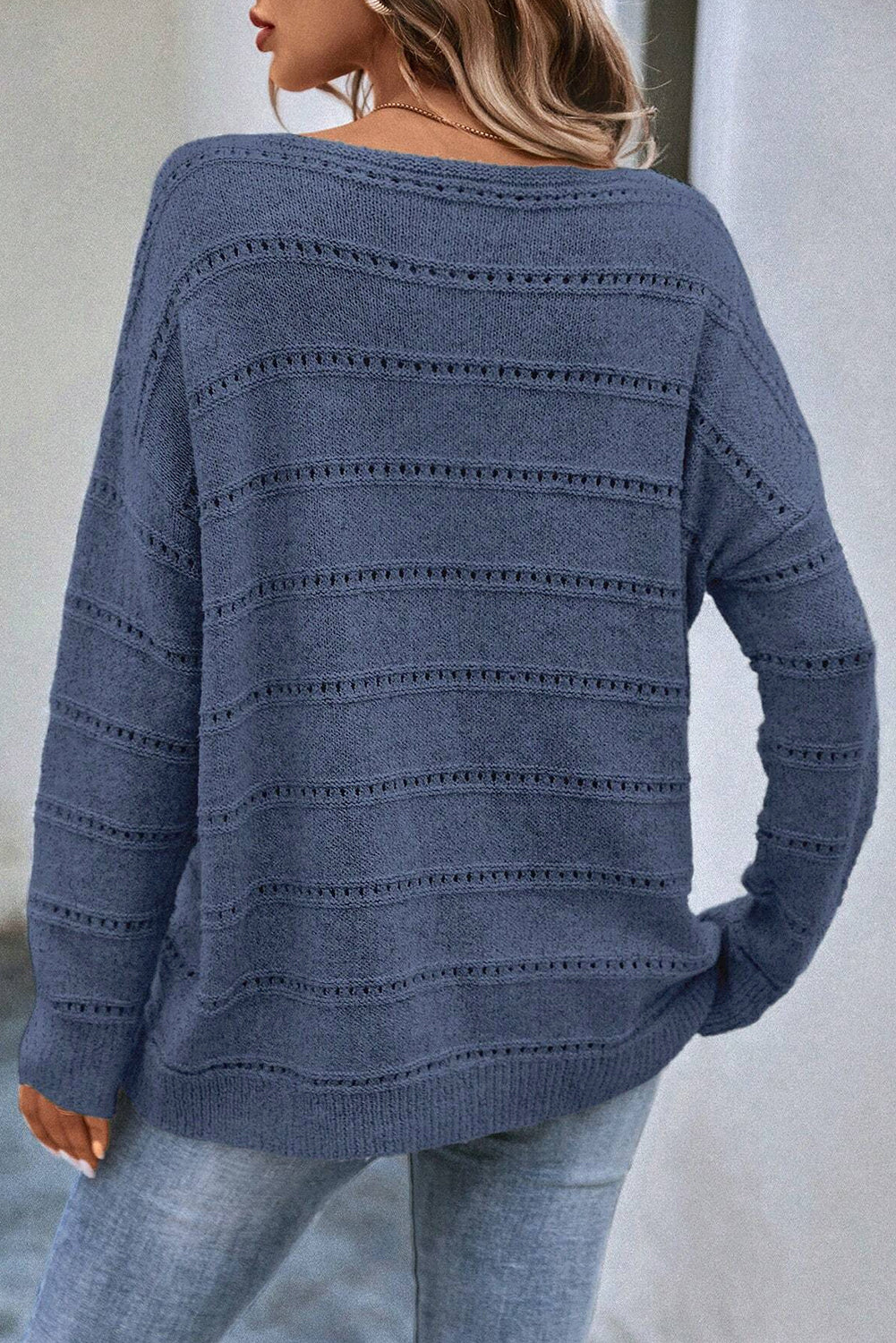 Real Teal Drop Shoulder Sweater