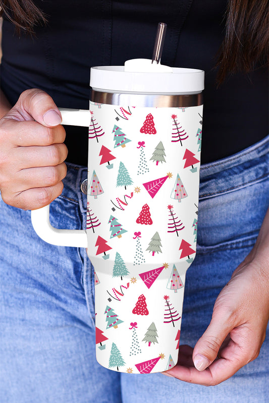 White Christmas Tree 40oz Tumbler