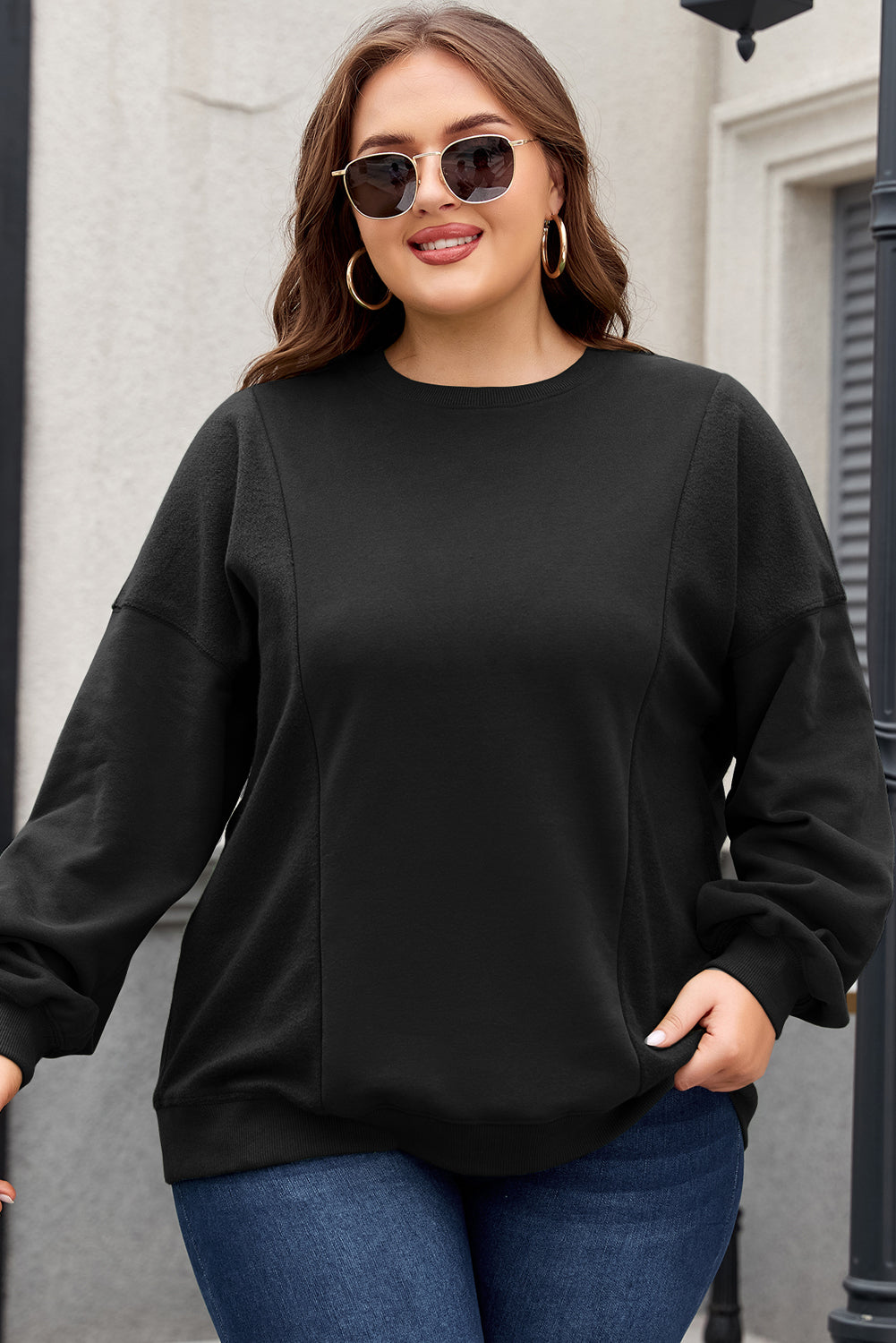 Black Plus Size Sweatshirt