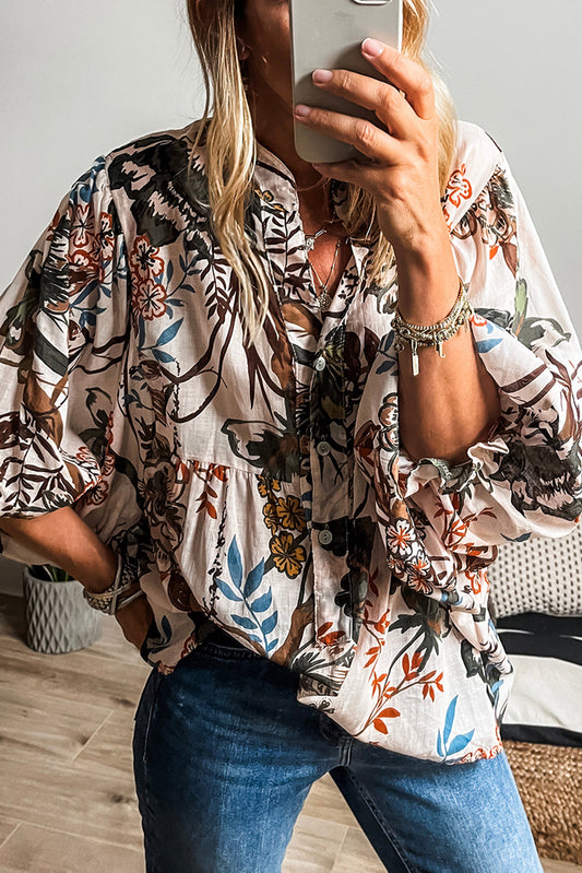 Floral Button Up Top