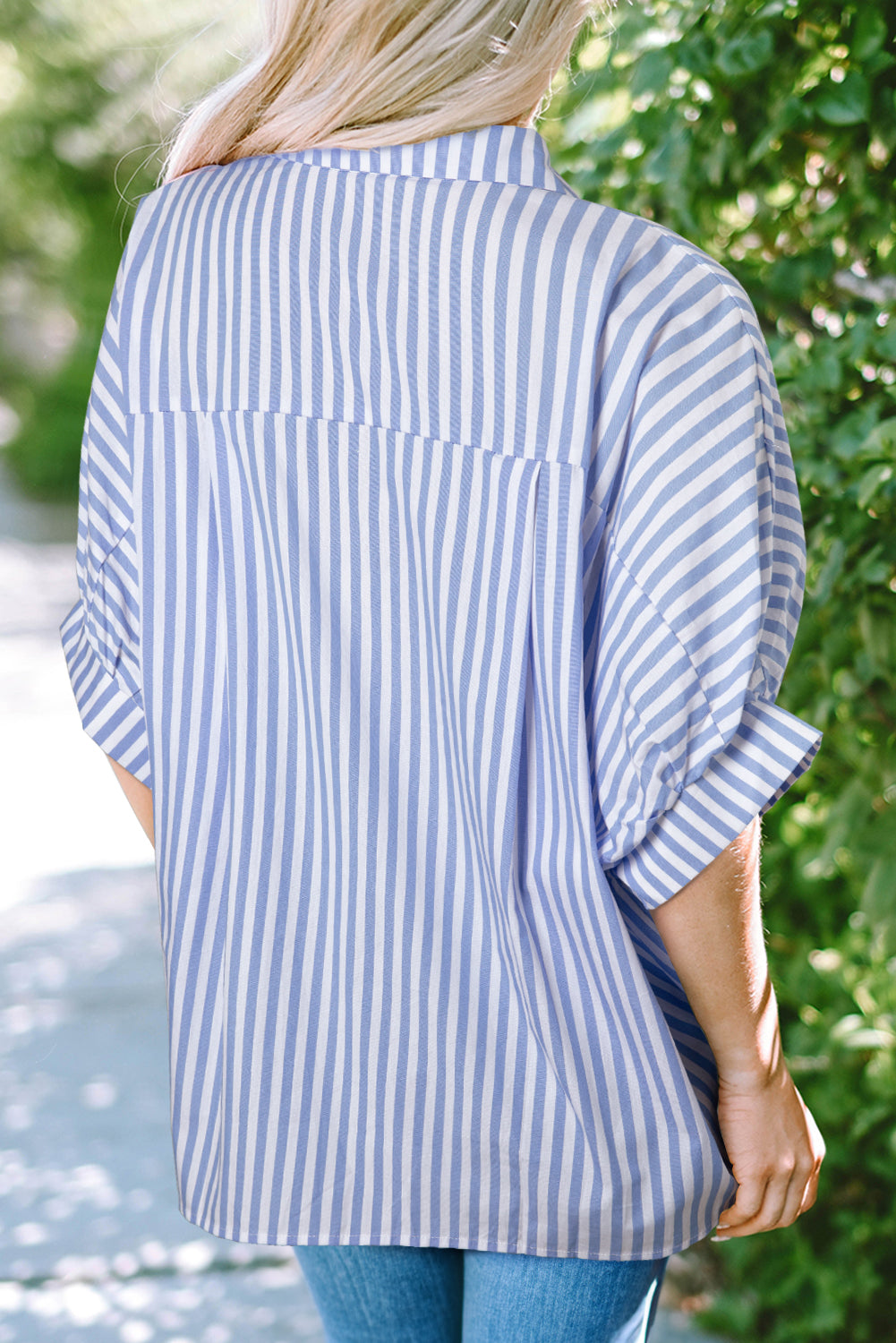 Sky Blue Stripe Top