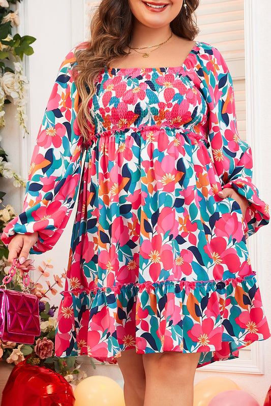 Rose Flower Plus Size Dress