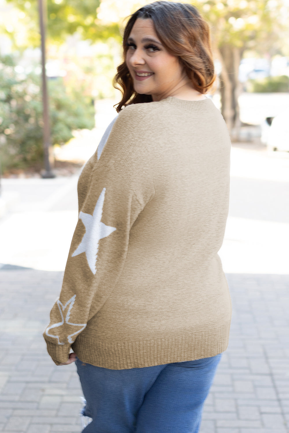 Khaki Star Sweater