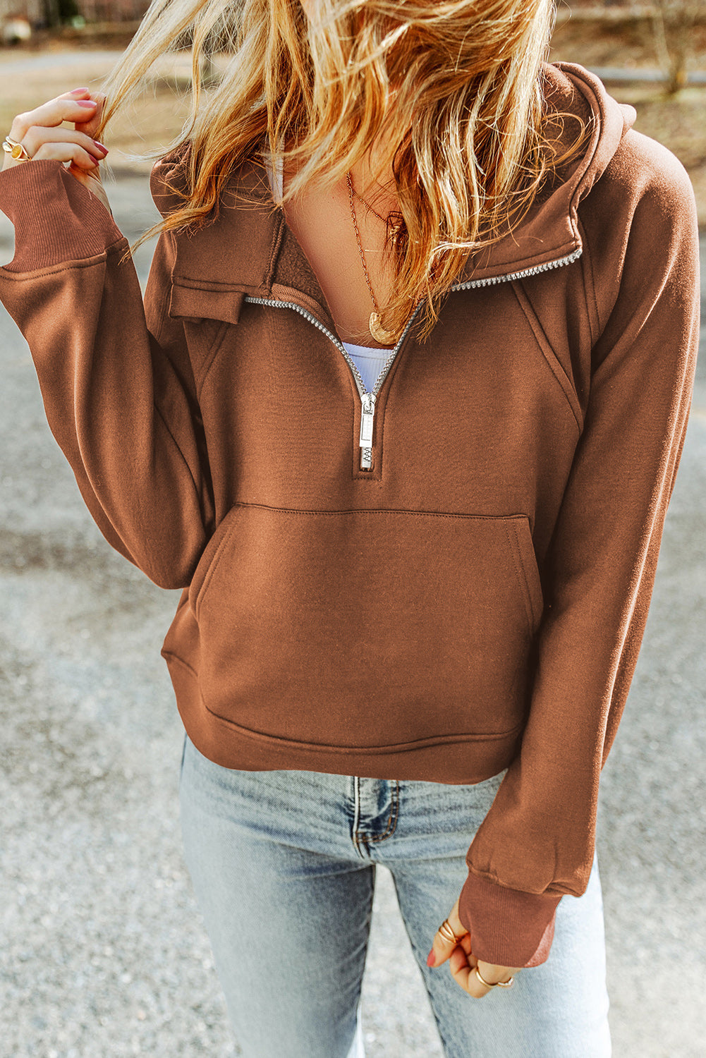 Brown Kangaroo Pocket Hoodie