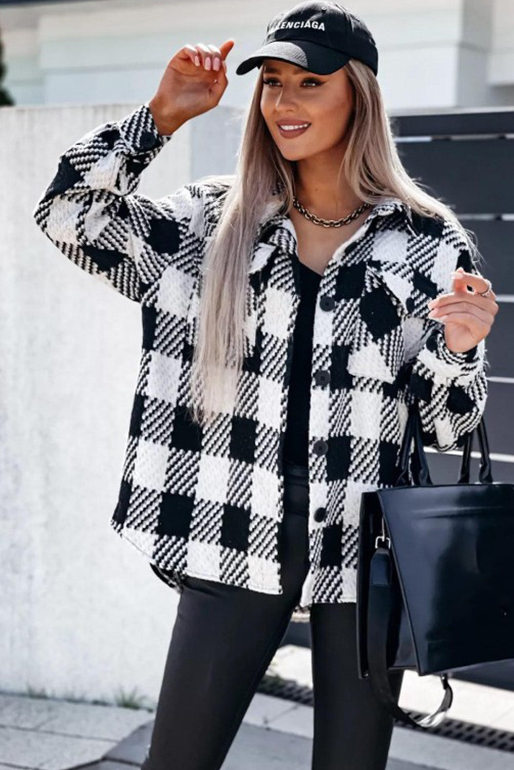 Black Plaid Shacket