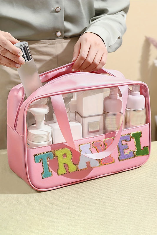 Light Pink TRAVEL Makeup Bag