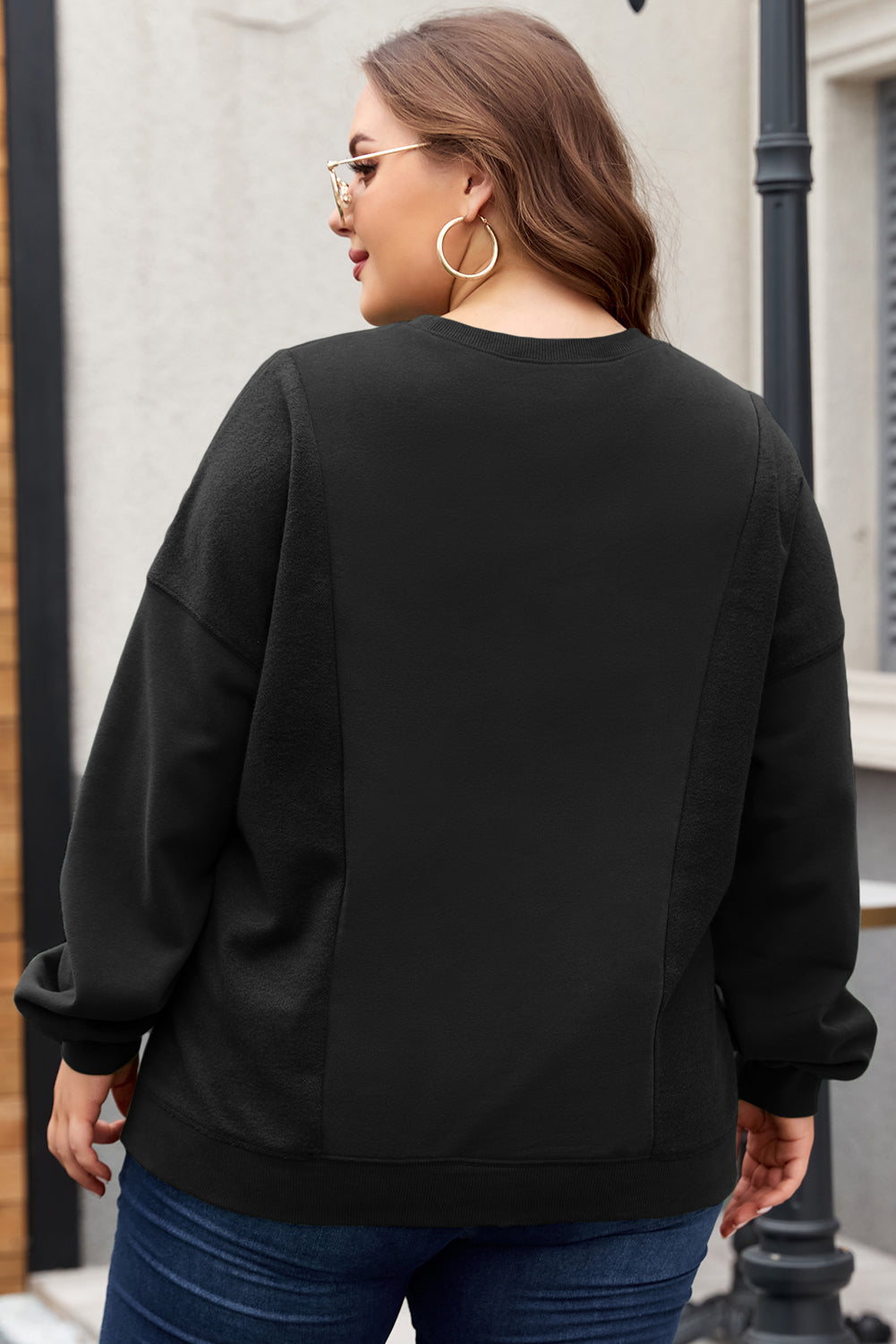 Black Plus Size Sweatshirt