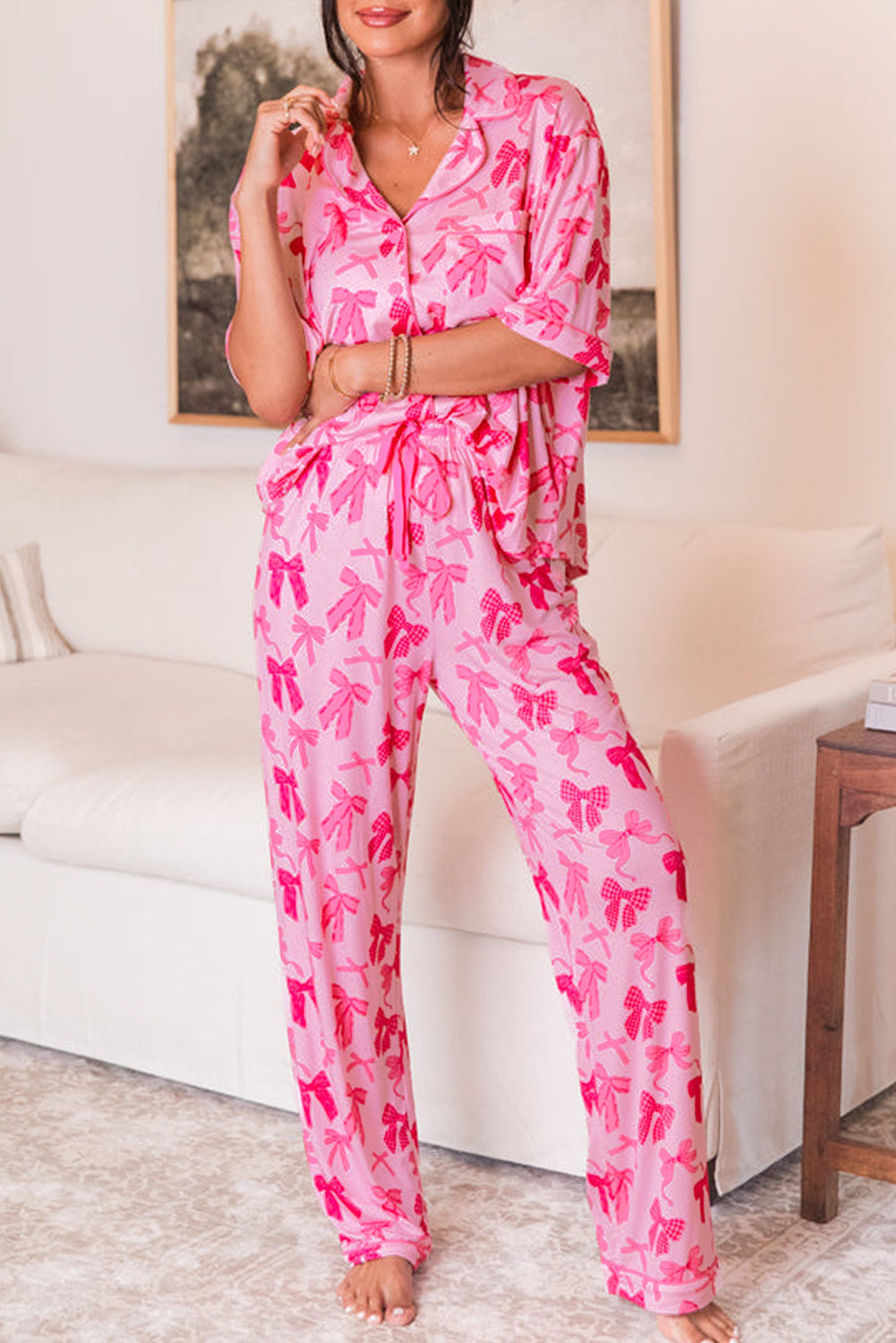 Pink Bow Knot Pajamas