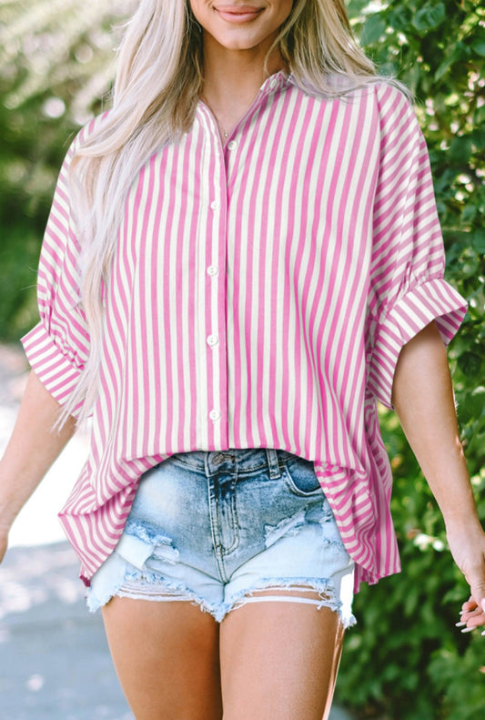 Pink Striped Top