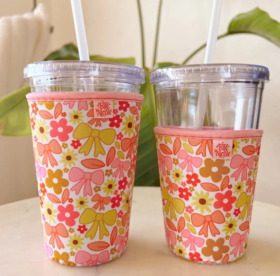 Bows Iced Coffee Cup Cover