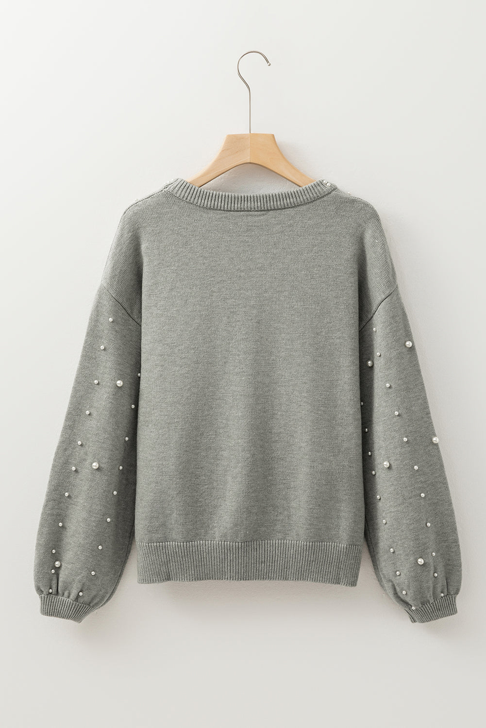 Light Grey Pearled Sweater