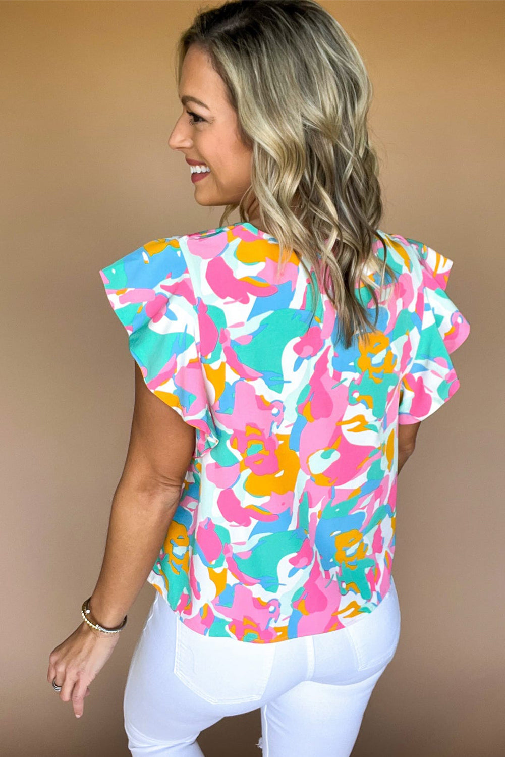 Multicolor Abstract Top