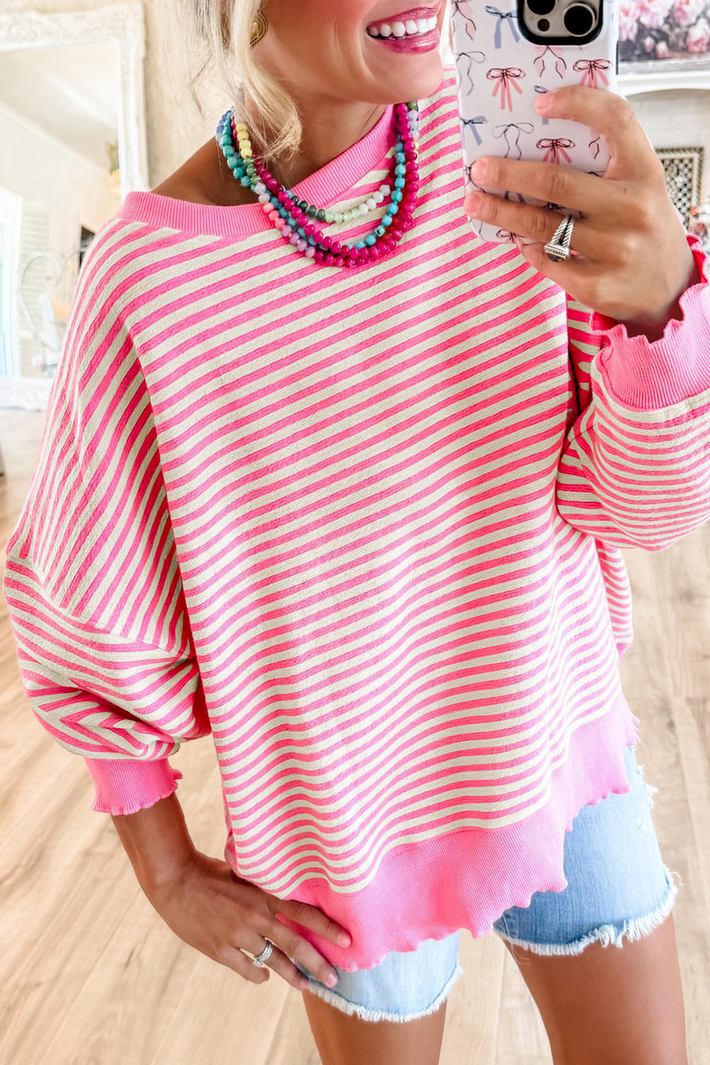 Pink Stripe Top