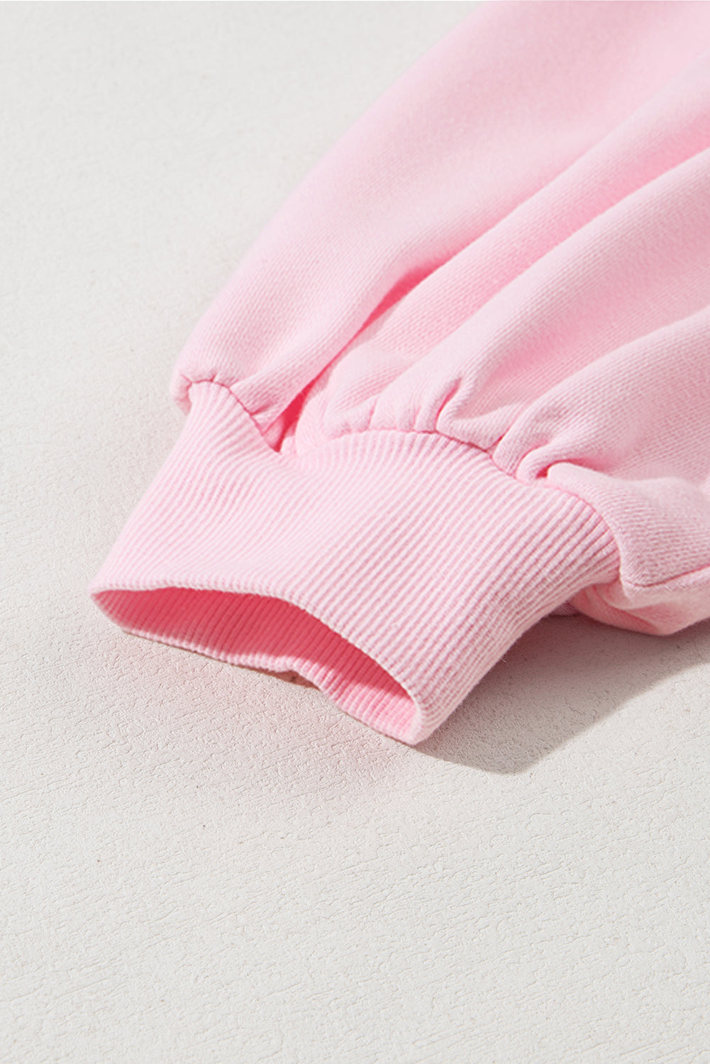 Light Pink Embroidered Bow Sweatshirt