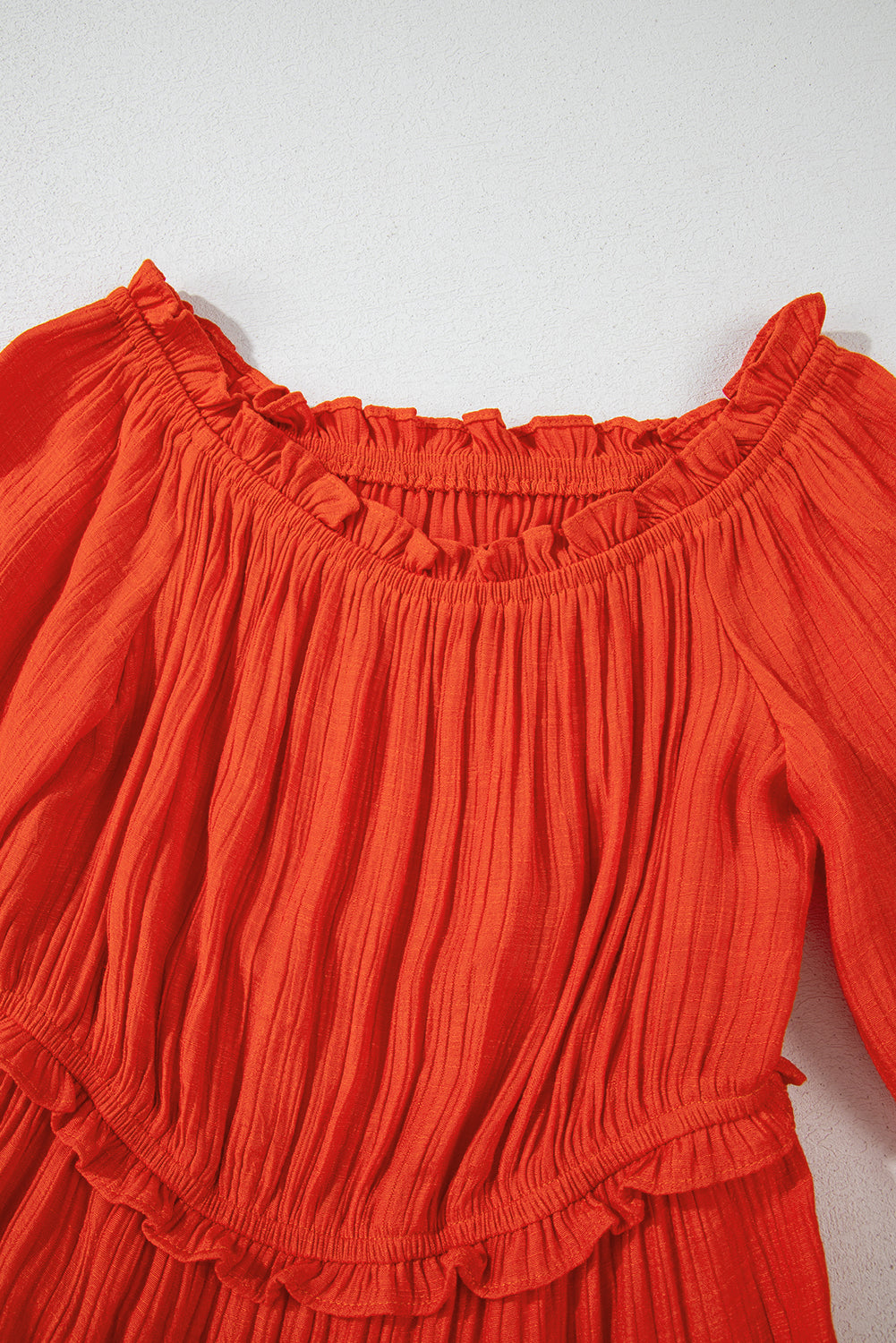 Orange Ruffled Maxi Dress