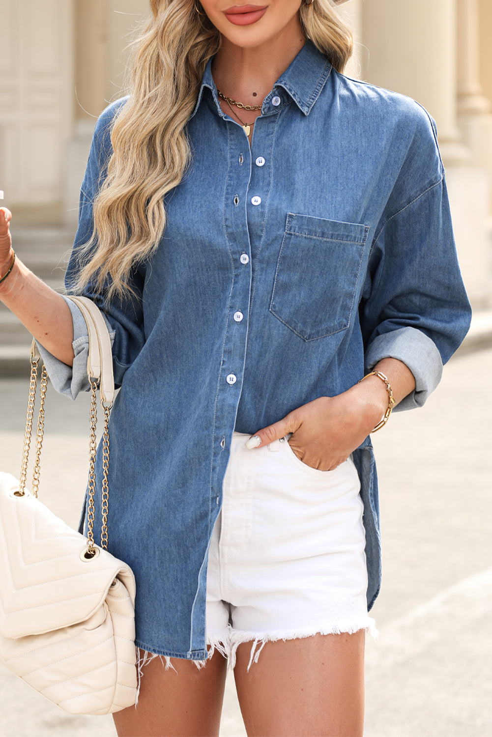 Beau Blue Buttoned Shirt