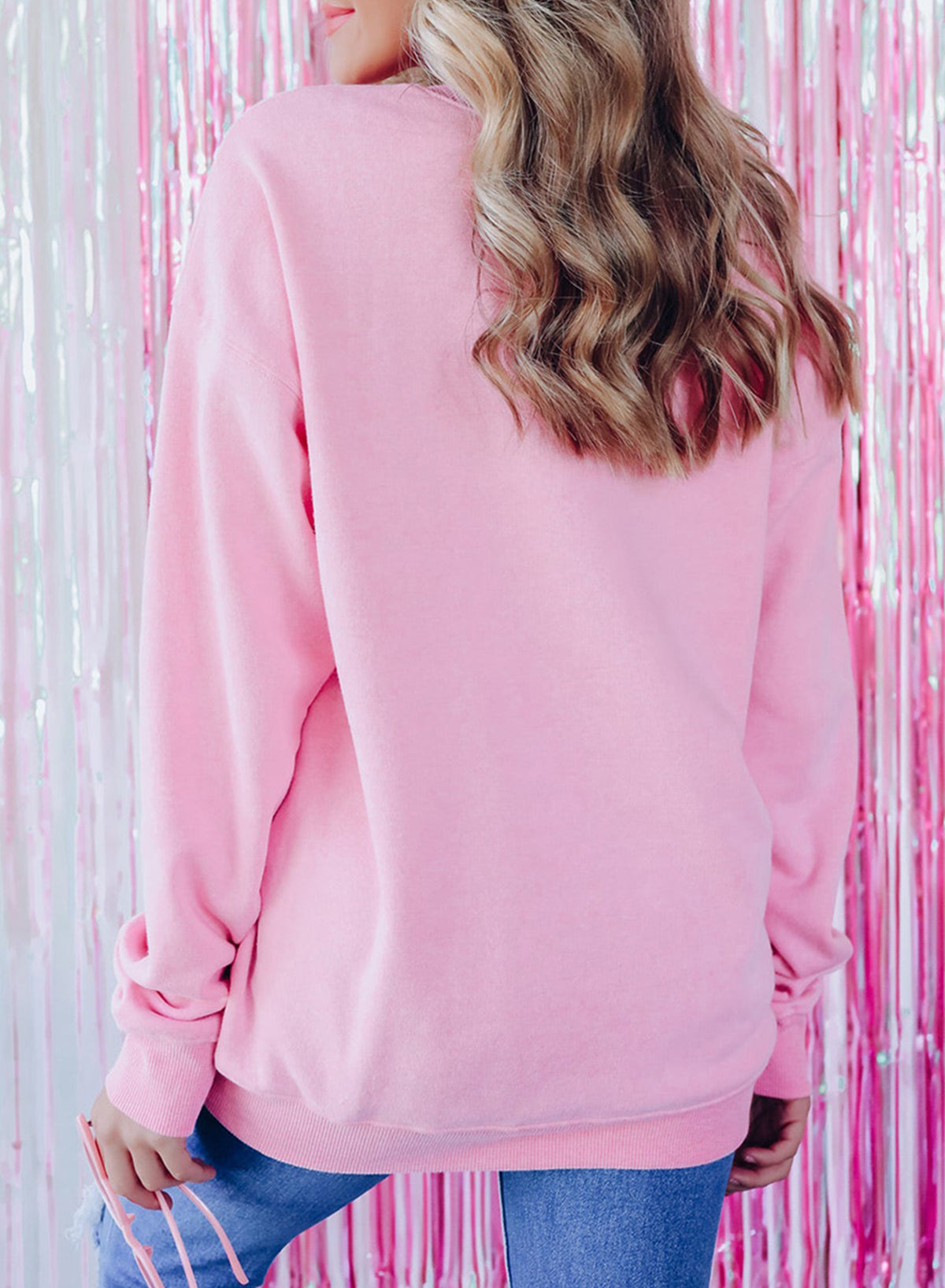 Pink Merry Every Thing Tinsel Sweatshirt