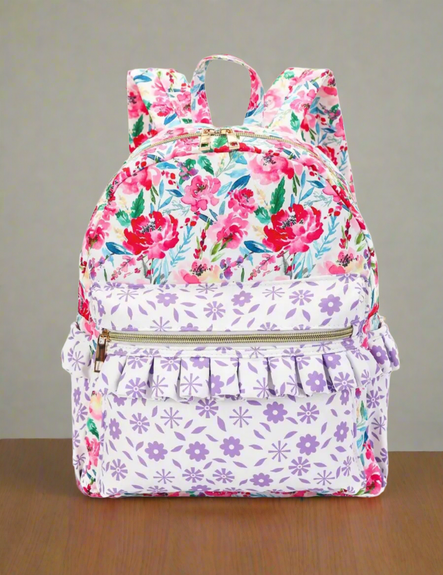 Purple Flower Backpack