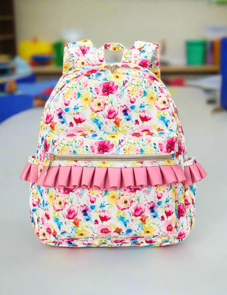 Pink Flower Backpack