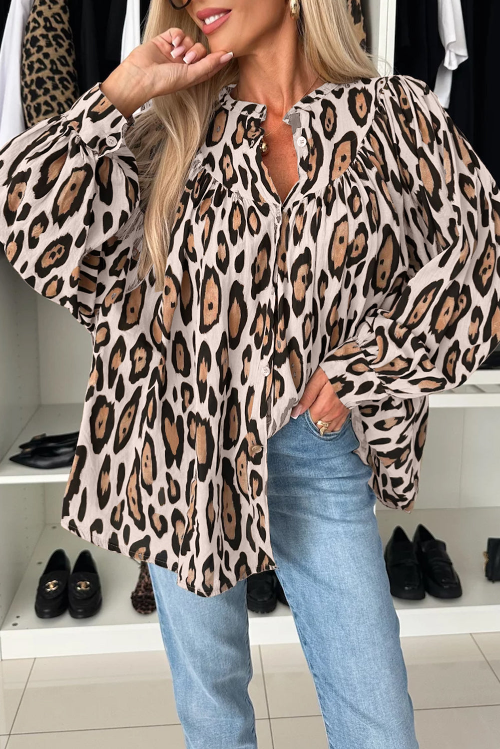 Leopard Oversize Top