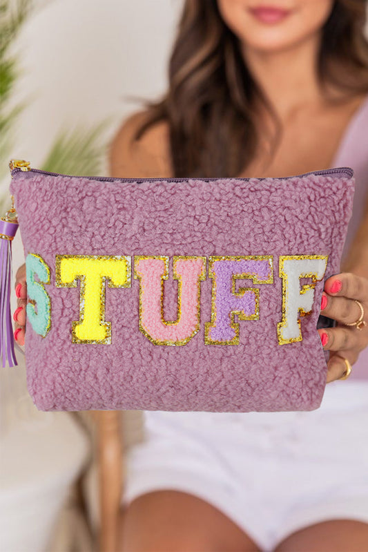 Stuff Sherpa Zipper Makeup Bag