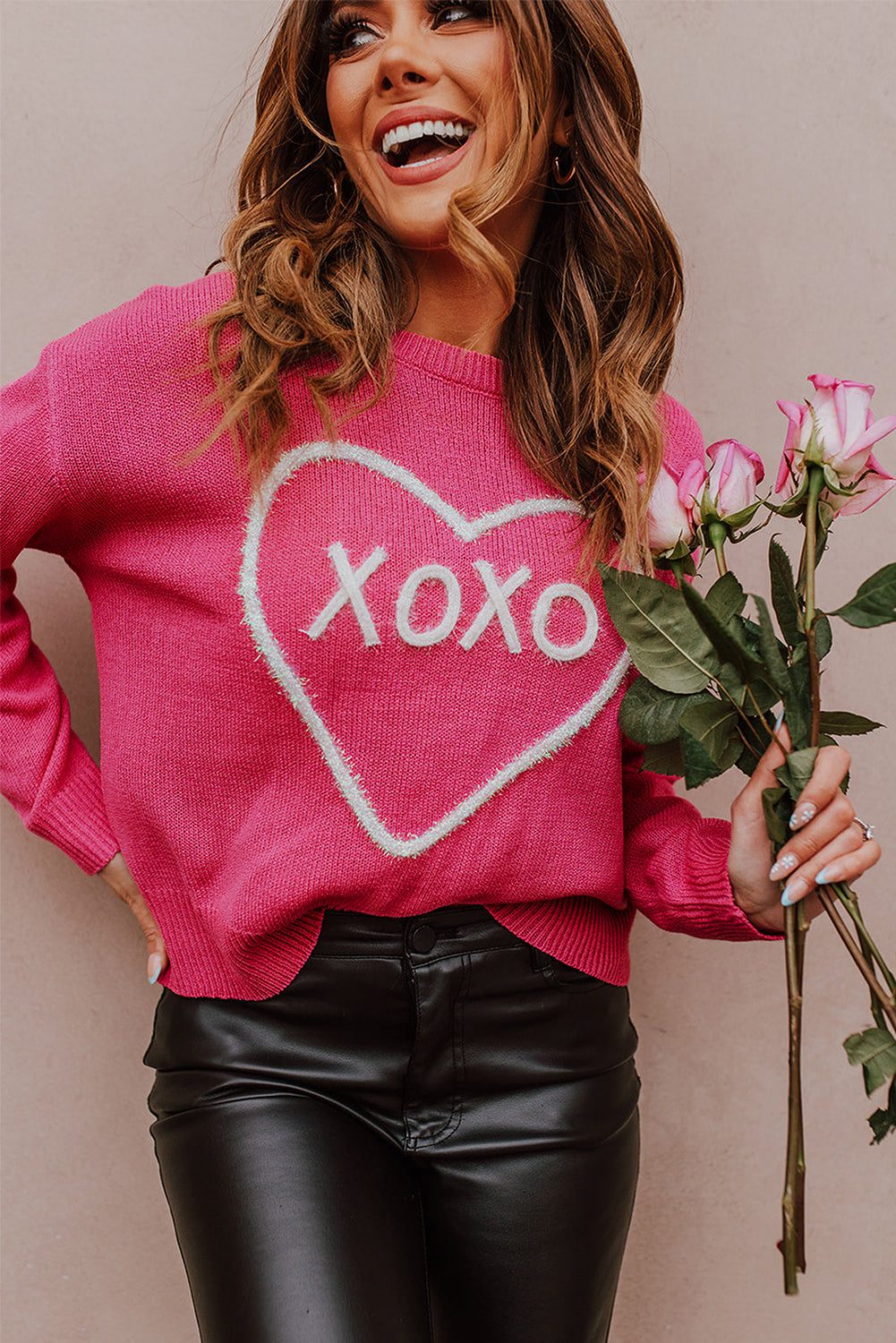 Rose Heart XOXO Sweater