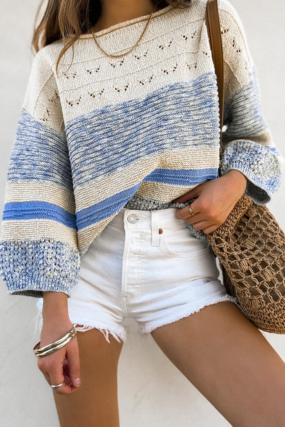 Light Blue Stripe Sweater