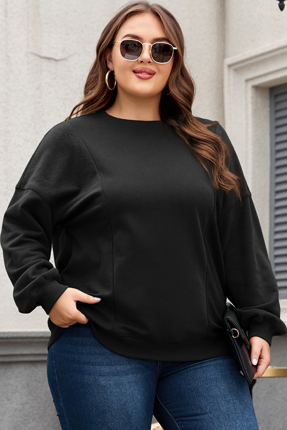 Black Plus Size Sweatshirt