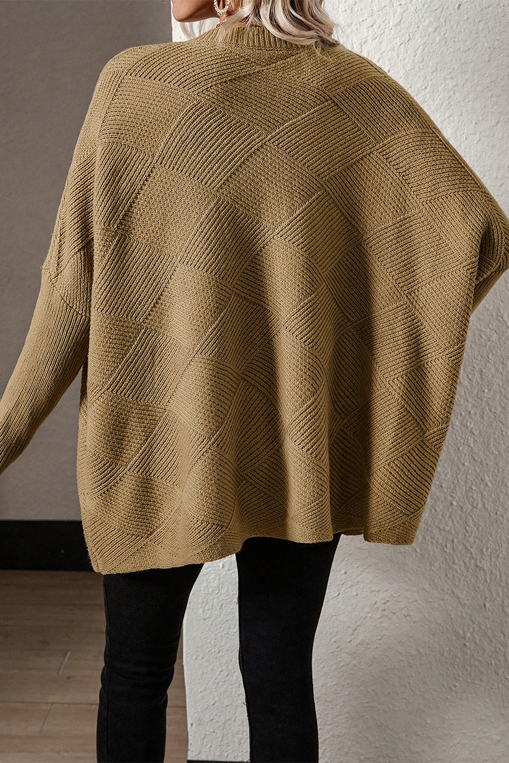 Camel Batwing Sleeve Sweater