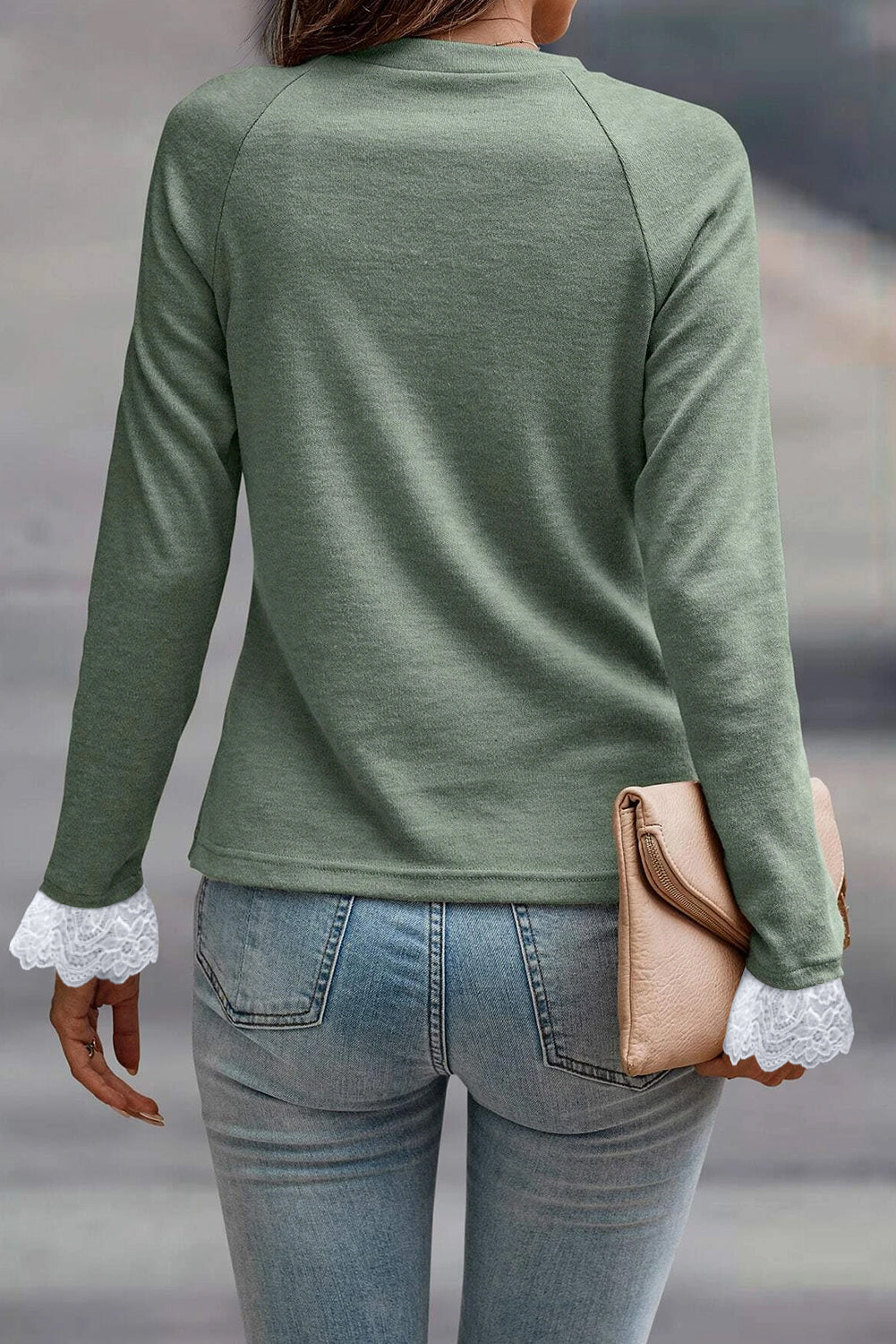 Grass Green Seam Top