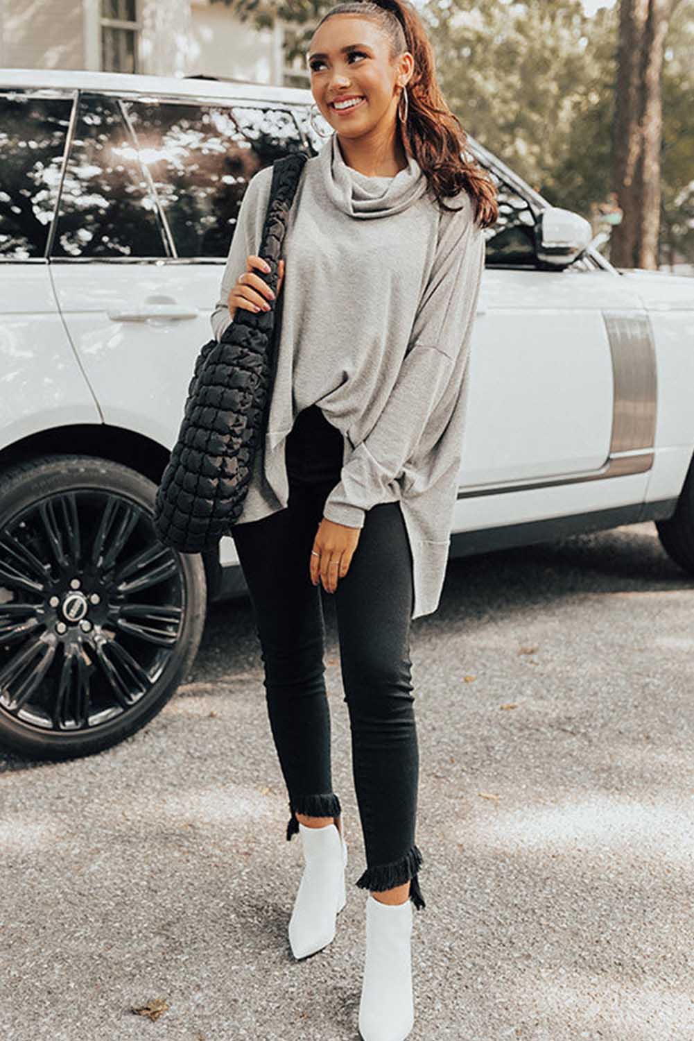 Gray Tunic Top