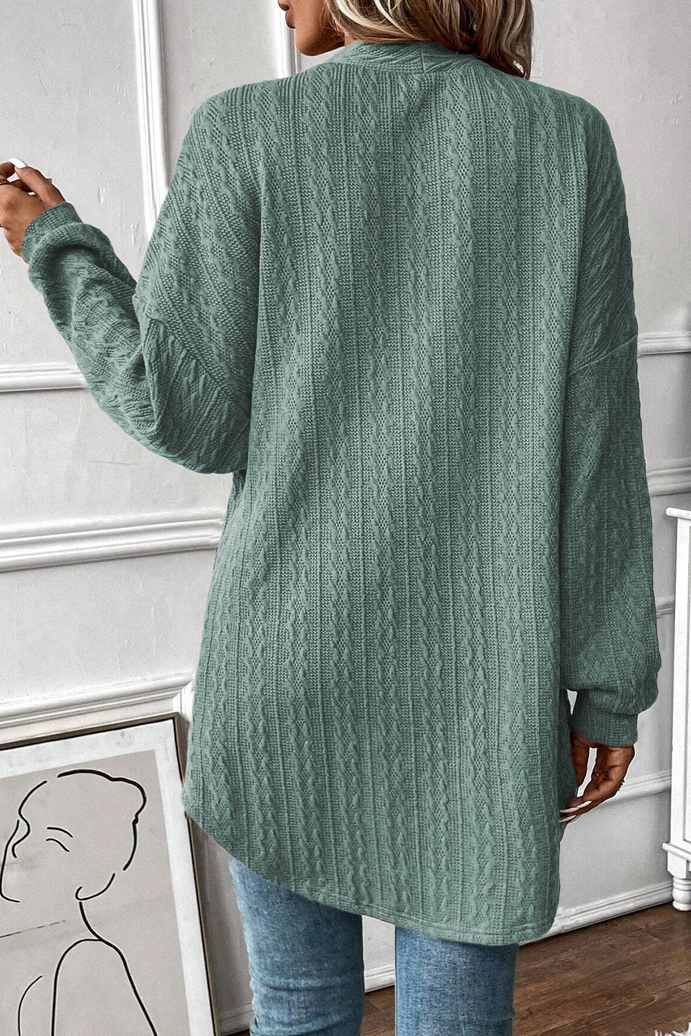 Canton Textured Open Front Cardigan