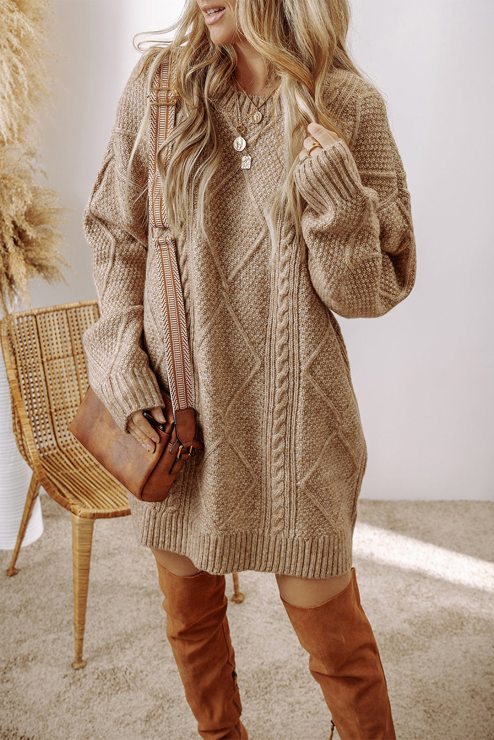 Camel Sweater Dress