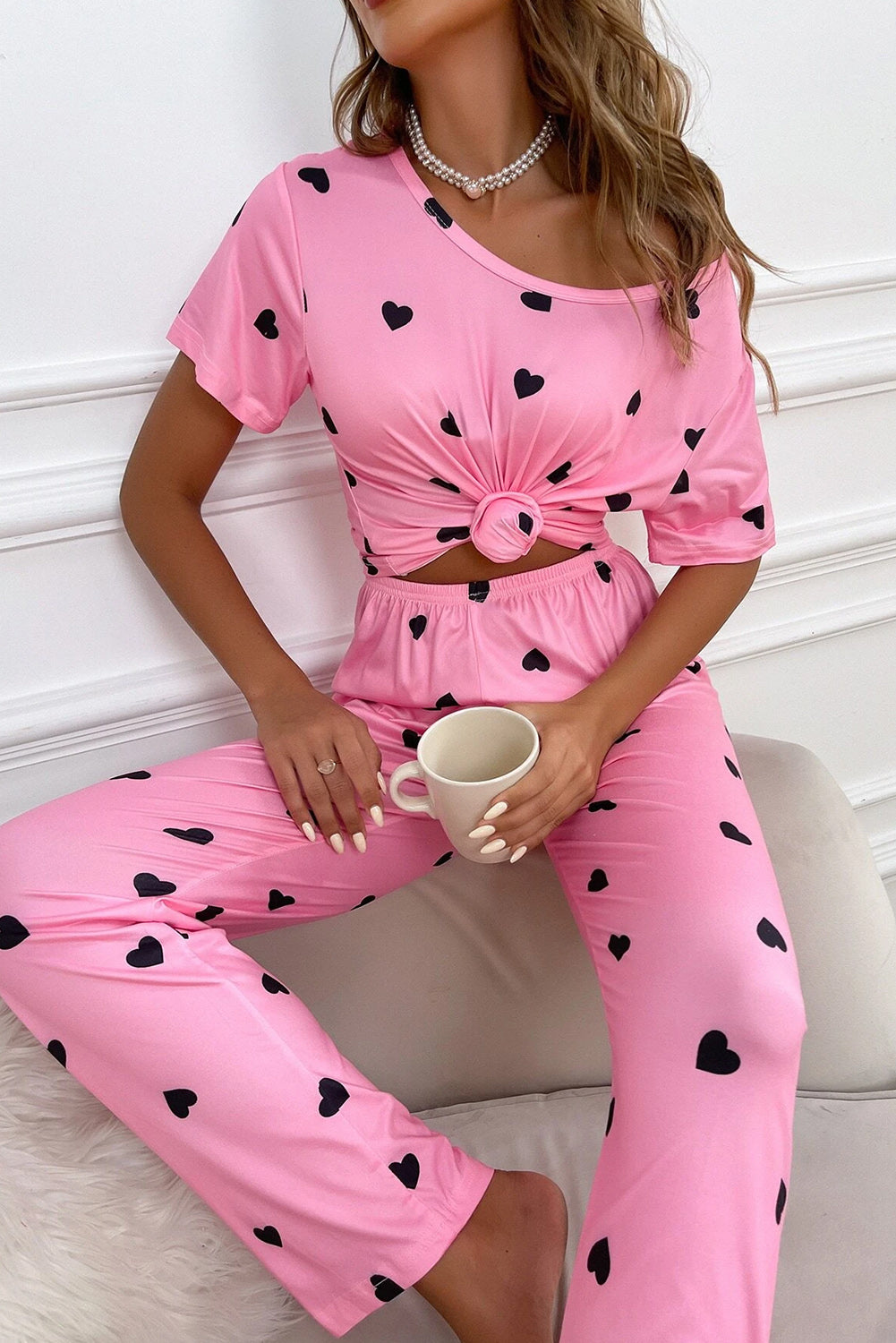 Pink Heart Pajamas