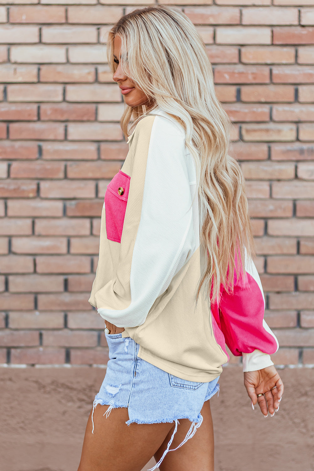 Rose Colorblock Sweatshirt