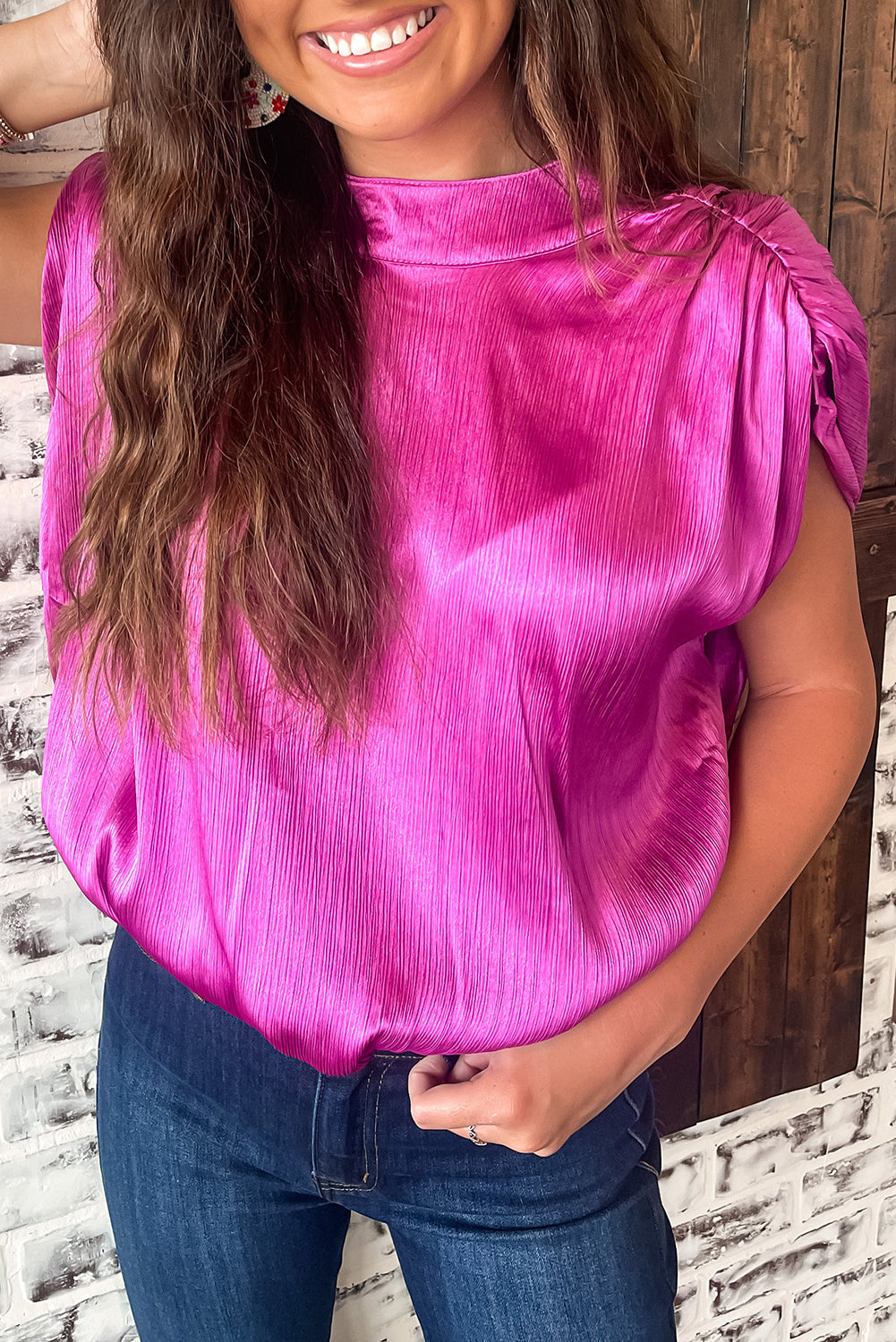 Bright Pink Knotted Backless Top