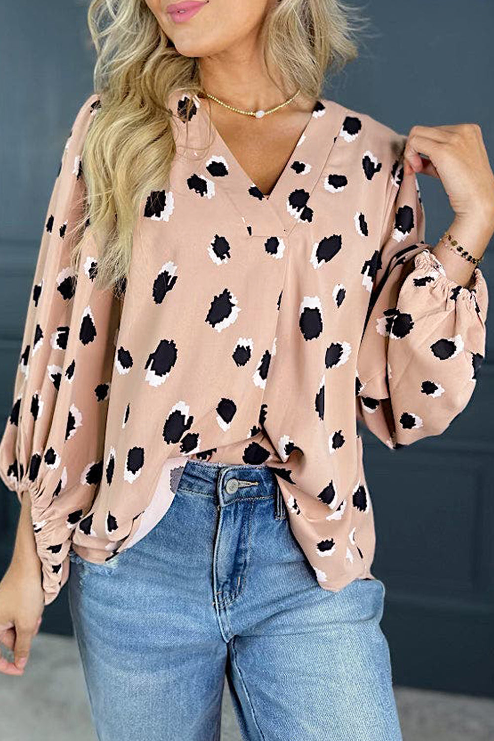 Khaki Classic Leopard Top