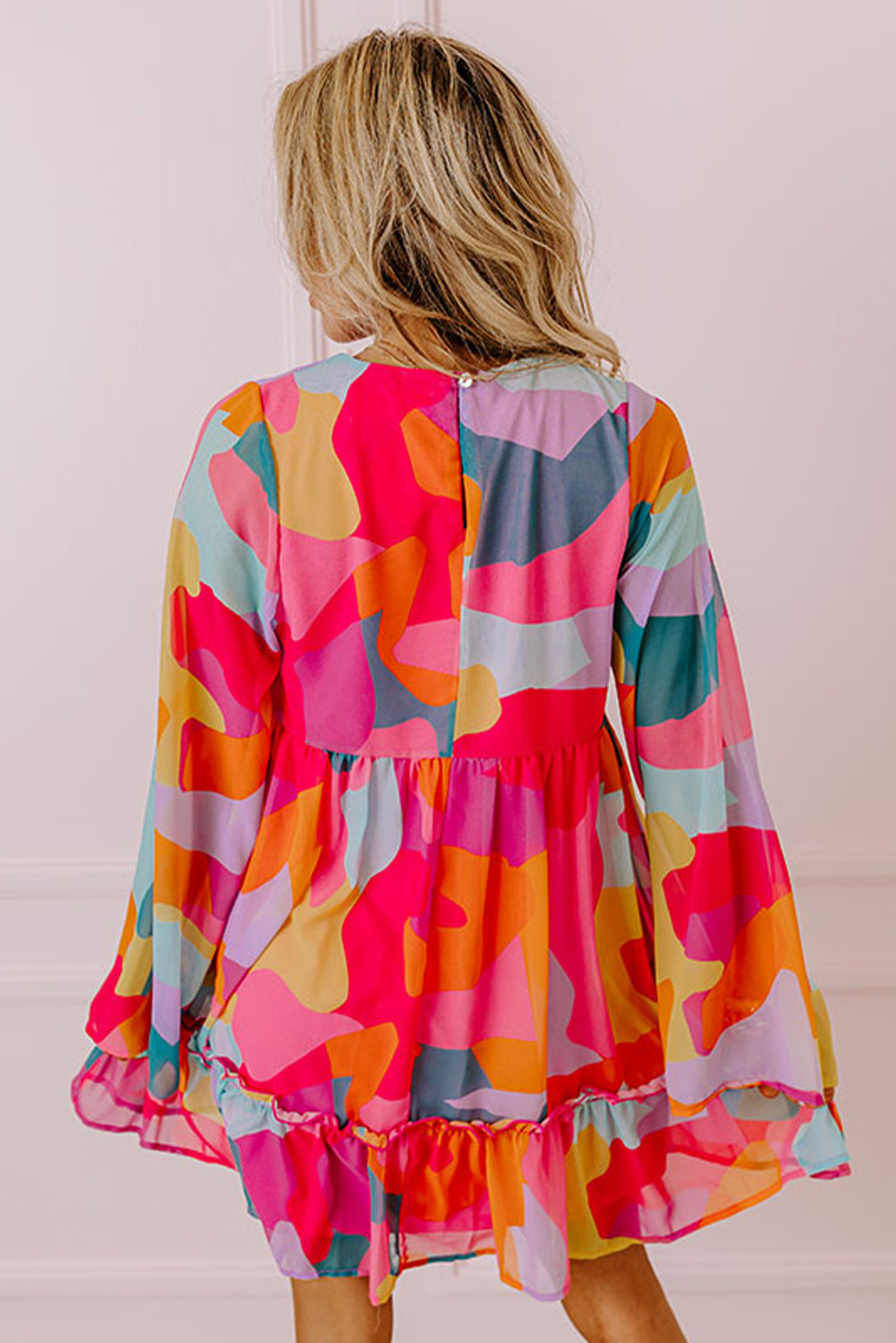 Colorful Abstract Babydoll Dress