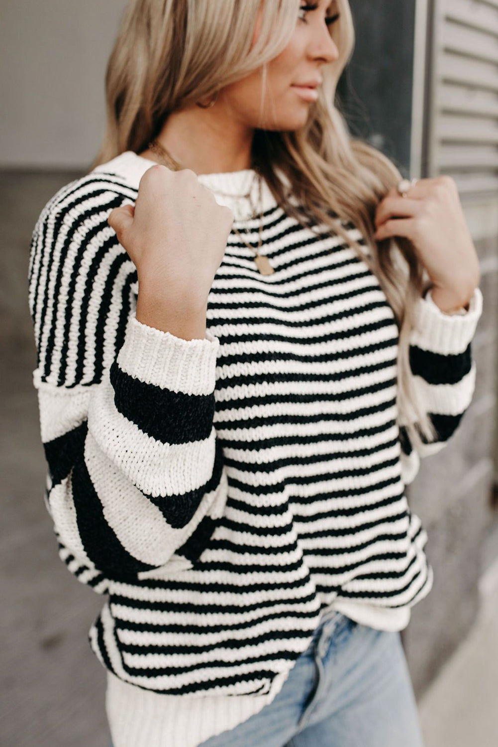 Black & White Striped Sweater