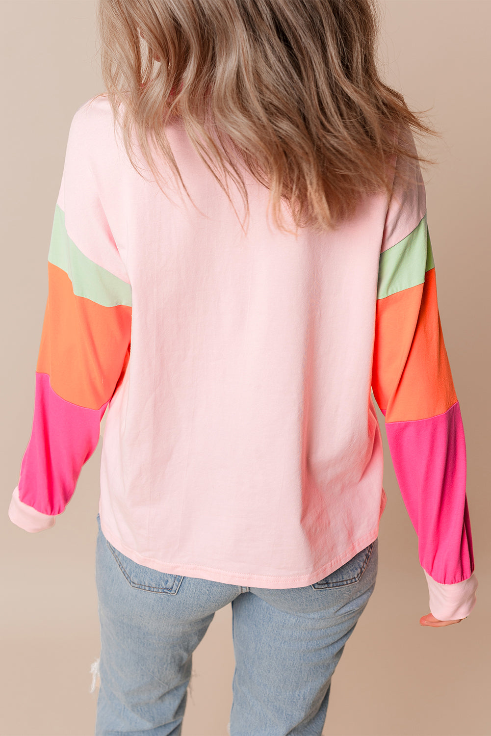 Pink Colorblock Top