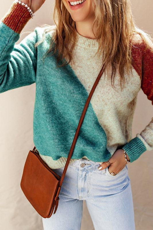 Multicolor Colorblock Sweater