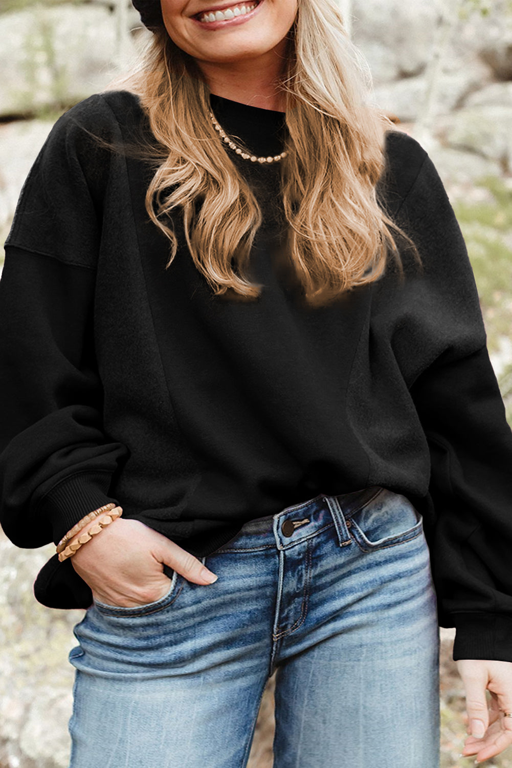 Black Plus Size Sweatshirt